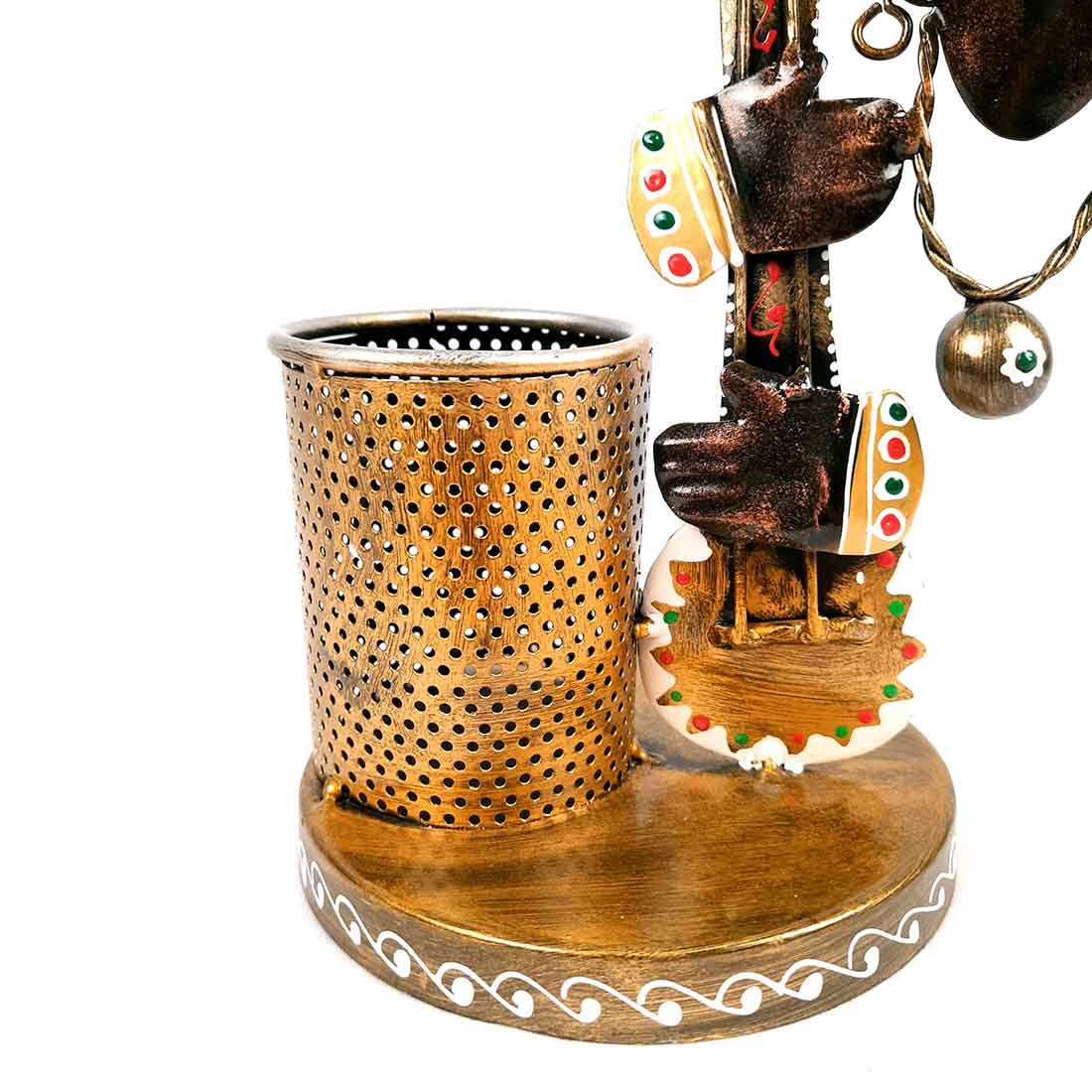 Pen Holder - Krishna Design | Multipurpose Holder Dining Table, Kitchen | Pen Stand - For Office Desk, Study Table Decor - 10 Inch - Image 6