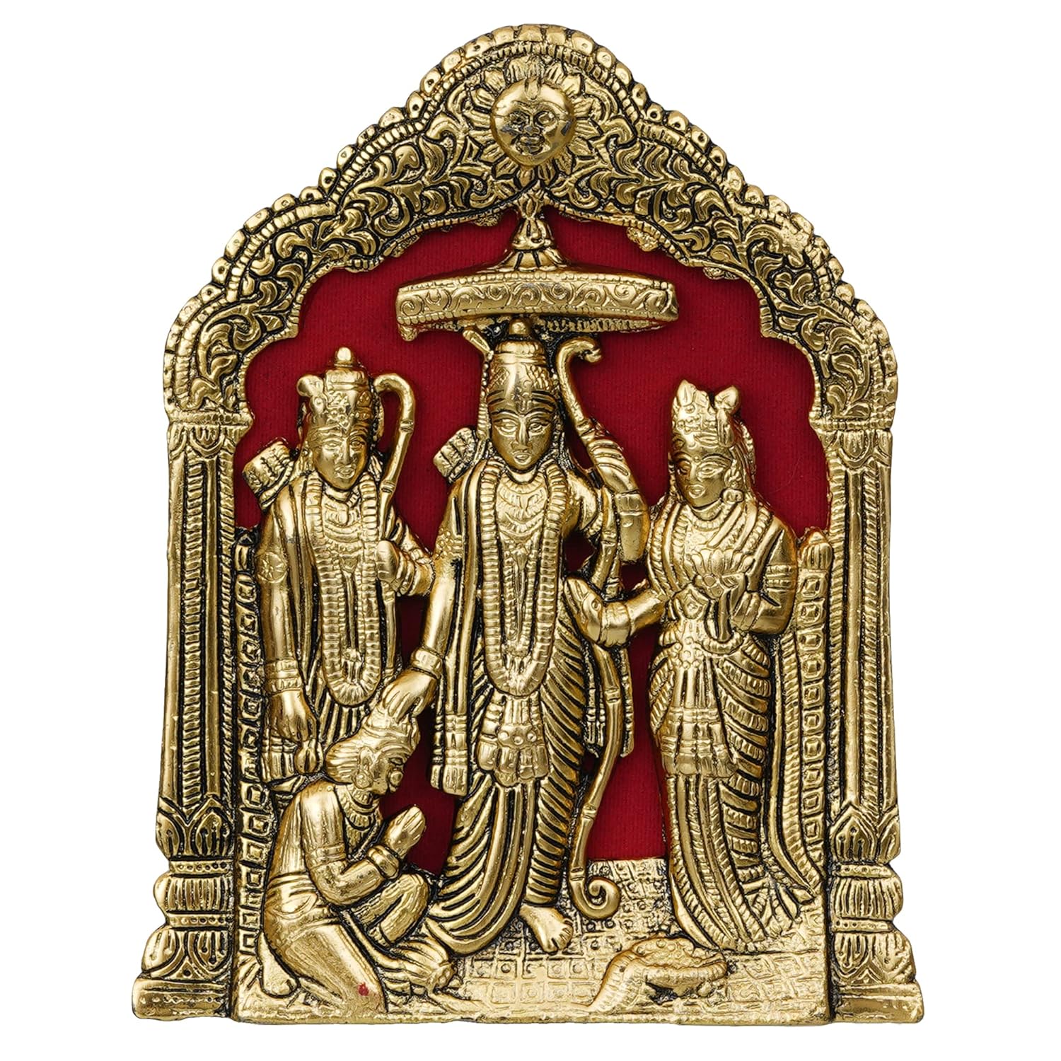 Shree Ram Lalla Ayodhya Mandir Murti – Black & Golden Idol for Car Dashboard, Home Temple, Office & Diwali Pooja | Ramlalla Temple Statue for Worship & Gifting (8.9 × 15.2 × 15.2 cm)